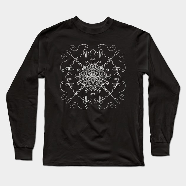 Love Your Life Mandala Long Sleeve T-Shirt by nathalieaynie